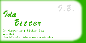 ida bitter business card